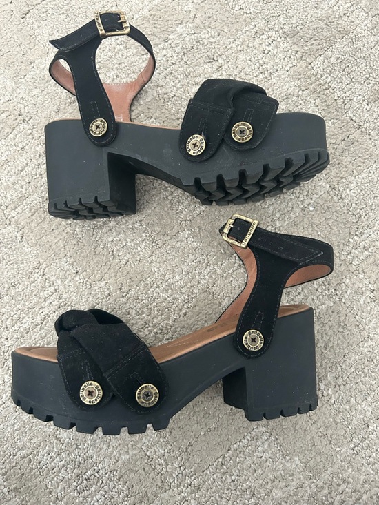 Galibelle Shoes - Galibelle Brazil Lug-Sole Suede Sandals changeable button on straps